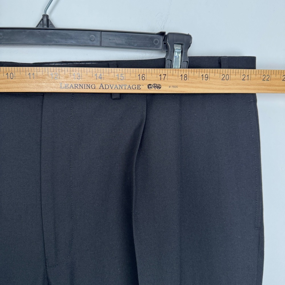 Lauren Ralph Lauren Mens Black Pleated Cuffed Dress Pants 42W x 32L‎ Washable - Picture 6 of 8